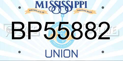 BP55882 Mississippi License Plate