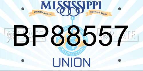 BP88557 Mississippi License Plate