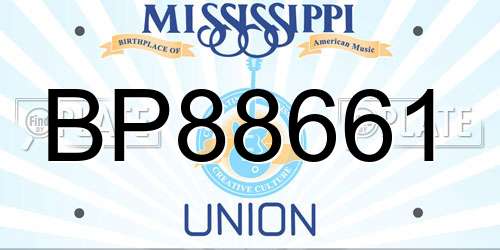 BP88661 Mississippi License Plate