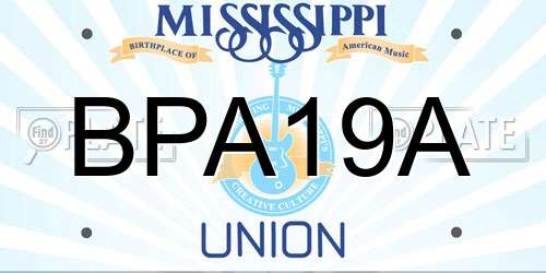 BPA19A Mississippi License Plate