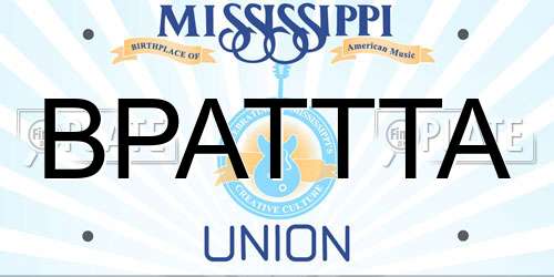 BPATTTA Mississippi License Plate