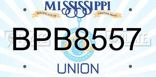 BPB8557 Mississippi License Plate