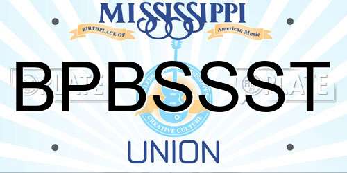 BPBSSST Mississippi License Plate