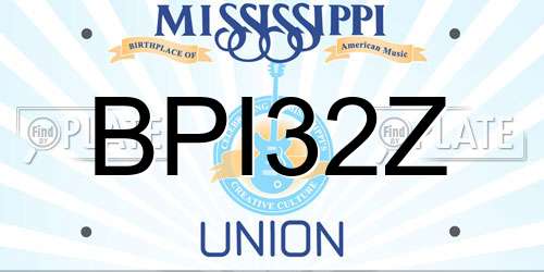 BPI32Z Mississippi License Plate