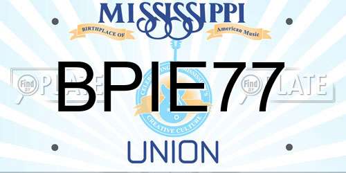 BPIE77 Mississippi License Plate