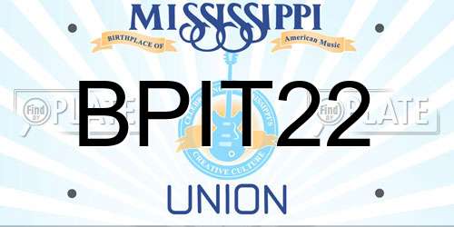 BPIT22 Mississippi License Plate
