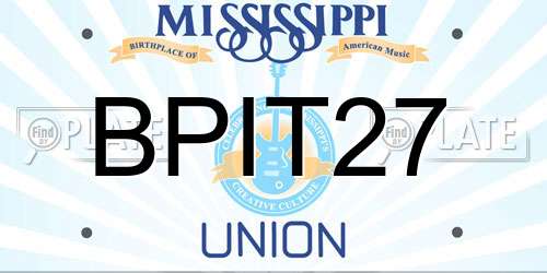 BPIT27 Mississippi License Plate