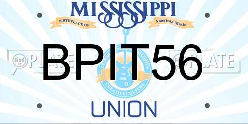 BPIT56 Mississippi License Plate