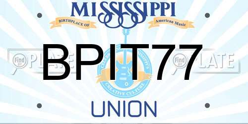 BPIT77 Mississippi License Plate