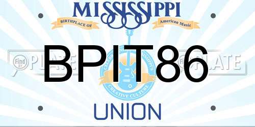 BPIT86 Mississippi License Plate