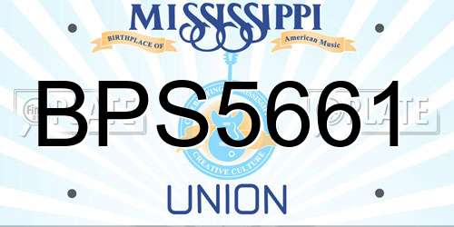 BPS5661 Mississippi License Plate