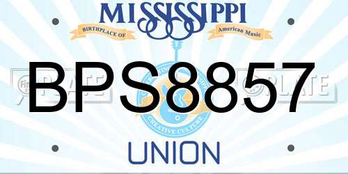BPS8857 Mississippi License Plate
