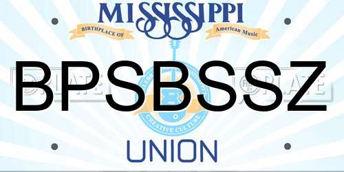 BPSBSSZ Mississippi License Plate