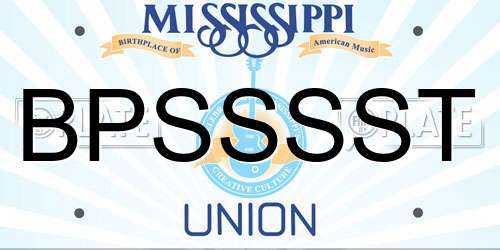 BPSSSST Mississippi License Plate
