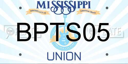 BPTS05 Mississippi License Plate