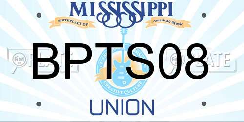 BPTS08 Mississippi License Plate