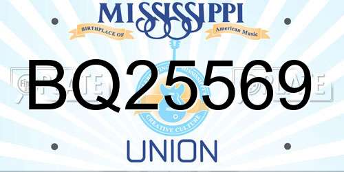 BQ25569 Mississippi License Plate