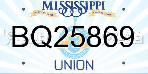 BQ25869 Mississippi License Plate