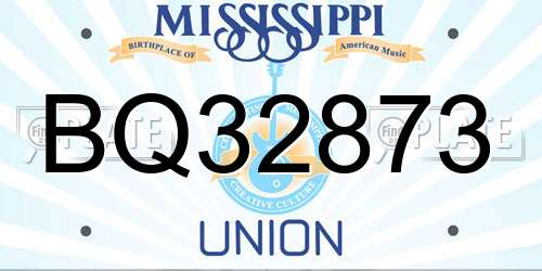 BQ32873 Mississippi License Plate