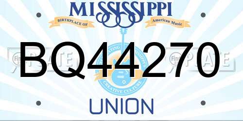 BQ44270 Mississippi License Plate