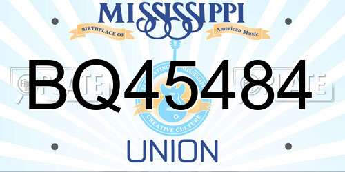 BQ45484 Mississippi License Plate