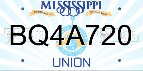 BQ4A720 Mississippi License Plate