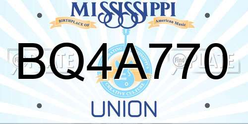 BQ4A770 Mississippi License Plate