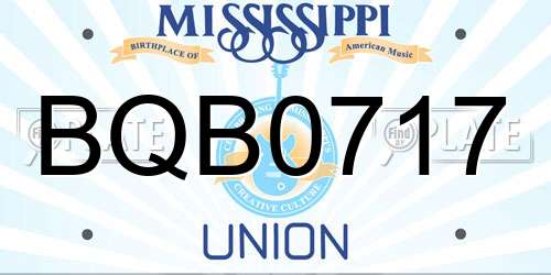BQB0717 Mississippi License Plate