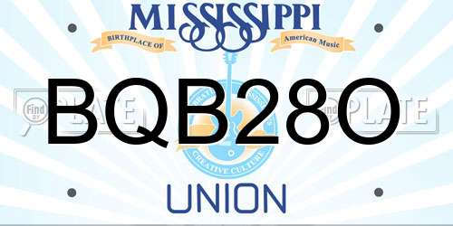 BQB28O Mississippi License Plate