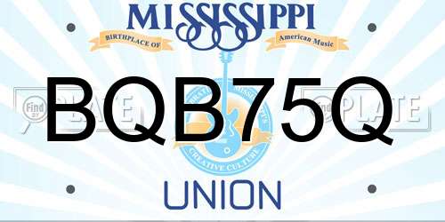 BQB75Q Mississippi License Plate