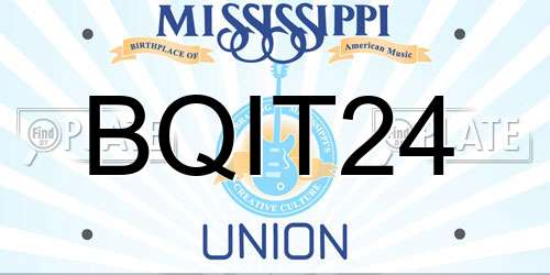 BQIT24 Mississippi License Plate
