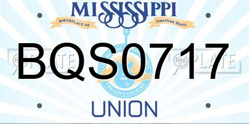 BQS0717 Mississippi License Plate