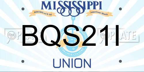 BQS21I Mississippi License Plate