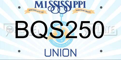 BQS250 Mississippi License Plate