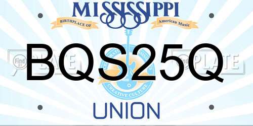 BQS25Q Mississippi License Plate