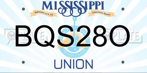 BQS28O Mississippi License Plate