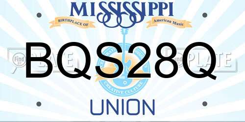BQS28Q Mississippi License Plate