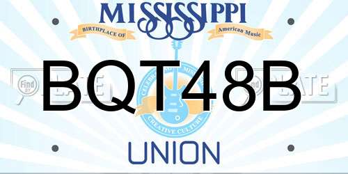 BQT48B Mississippi License Plate