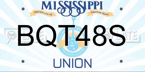 BQT48S Mississippi License Plate
