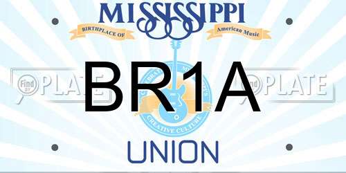 BR1A Mississippi License Plate