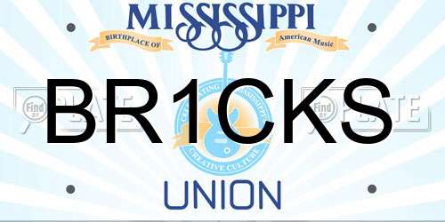 BR1CKS Mississippi License Plate