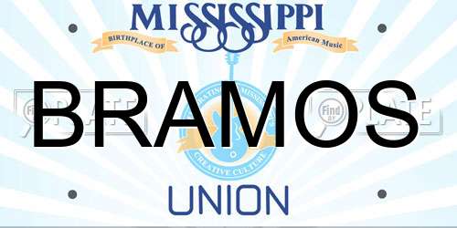 BRAMOS Mississippi License Plate
