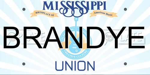 BRANDYE Mississippi License Plate