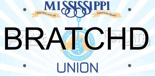 BRATCHD Mississippi License Plate