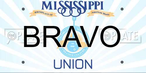BRAVO Mississippi License Plate