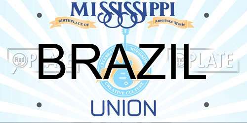 BRAZIL Mississippi License Plate