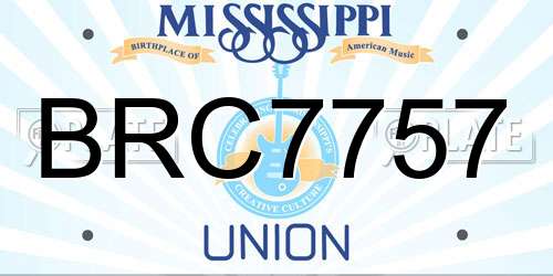 BRC7757 Mississippi License Plate