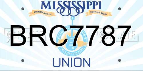 BRC7787 Mississippi License Plate