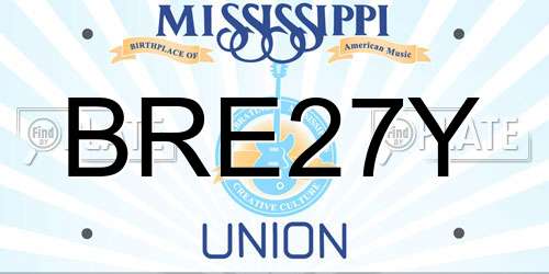 BRE27Y Mississippi License Plate