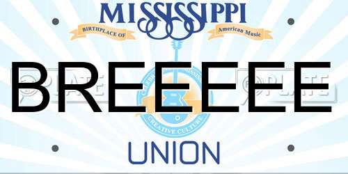 BREEEEE Mississippi License Plate